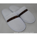 High grade hotel terry towel slipper with ribbon